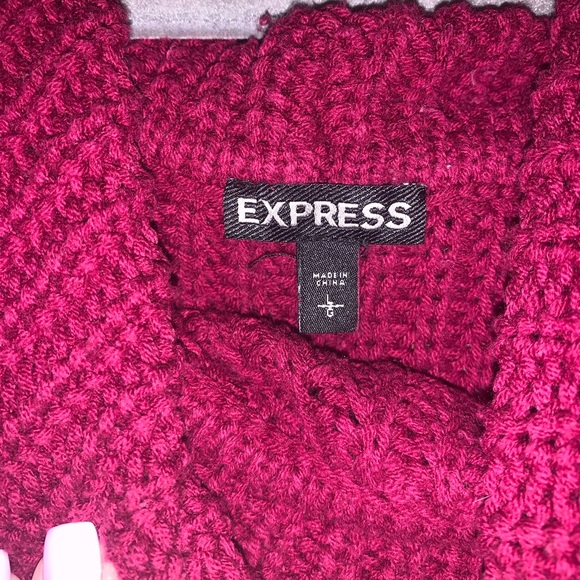 Express Magenta big neck sweater - Picture 4 of 5
